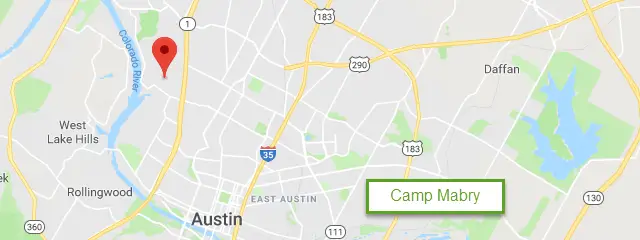 Map of Camp Mabry Travel Camp